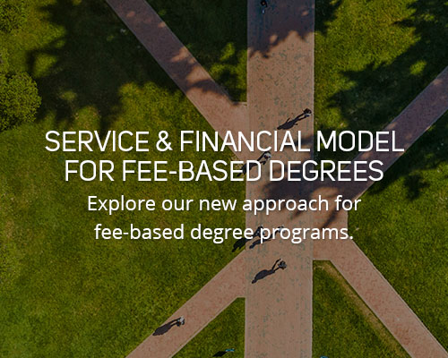 financial model for fee-based degrees page